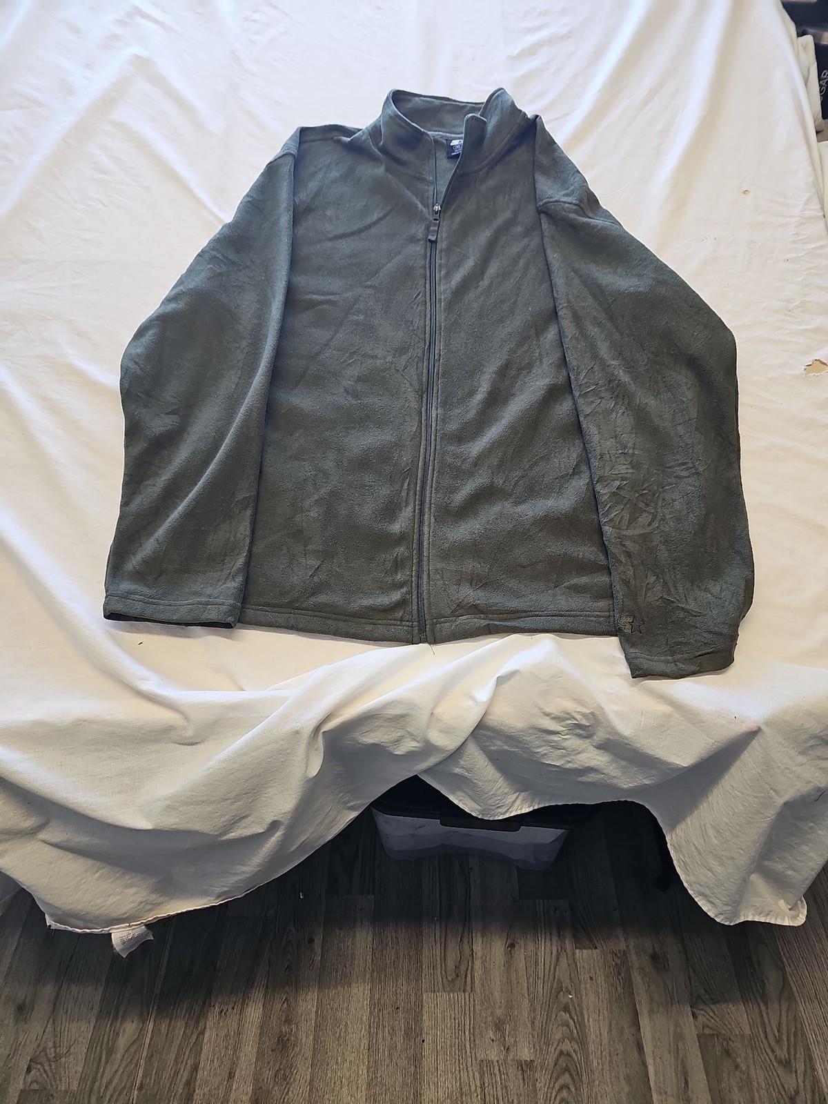 Vintage Starter Men’s Charcoal Grey Full-Zip Fleece Jacket 2XL AA909