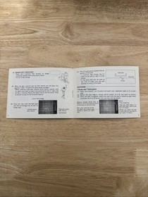 Nintendo 10-Yard Fight 5 Screw Black Box Nes Manual Only Clean With No Writing