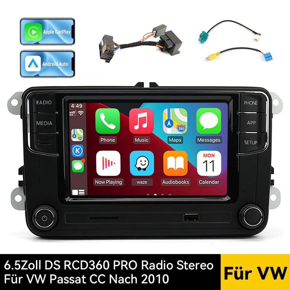 DS RCD360 RCD330 German Autoradio Stereo Carplay für After 2010 VW Golf Passat - Bild 1 von 4
