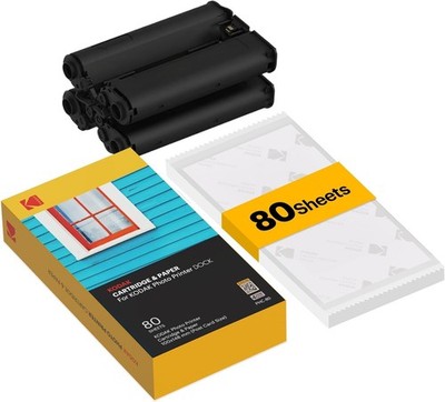 Dock Plus & Dock Photo Printer Cartridge PHC-80   Cartridge Refill & Photo Paper