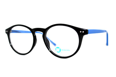 NEW MODERN OPTICAL LUNAR BLACK BLUE AUTHENTIC EYEGLASSES FRAMES 49-19-145MM