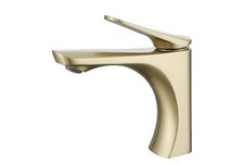 Brushed Gold Brass Basin Mixer Tap For Bathroom Vanity Unit High Quality Luxury