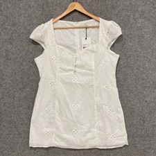 NEW Dazie Mini Dress Womens Size 20 White Broderie Summer Cotton 23722