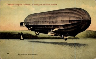 Leporello PC Potsdam, German Dirigible Hansa, Harbour - 11336152