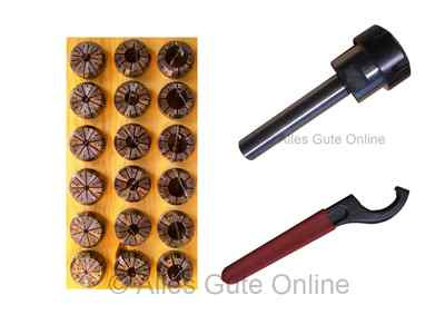 Spannfutter 20mm Zylinderschaft 100L C20-ER32UM+ ER32 Satz 18St HL+ Schlüssel H