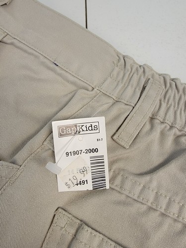NWT Vintage 90s Gap Boys Sz 14R Tan Khaki Pants Stretch Waist W 24" L 28" - Picture 8 of 8