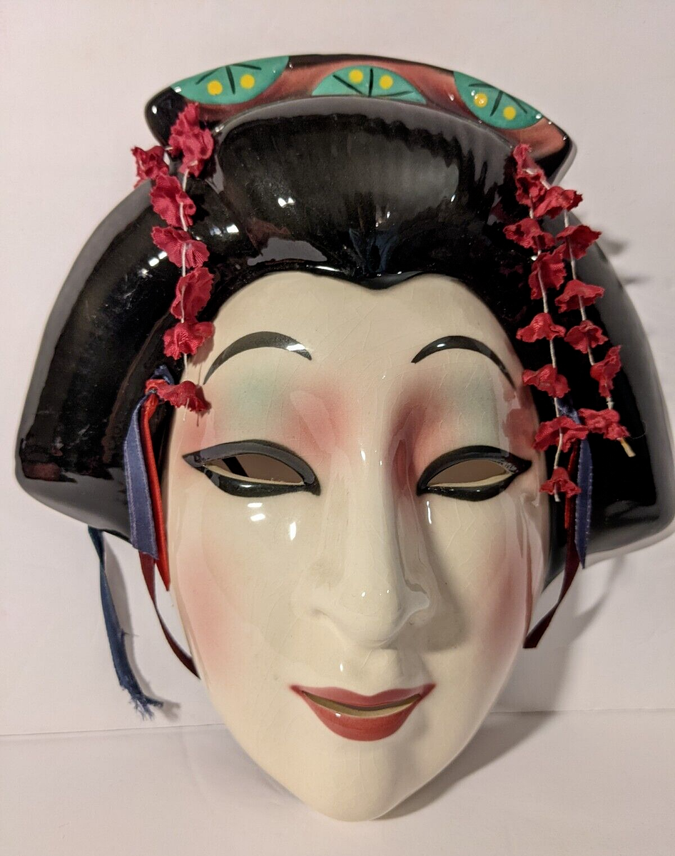 Ceramic Wall Mask Clay Art San Francisco Vintage 1980's