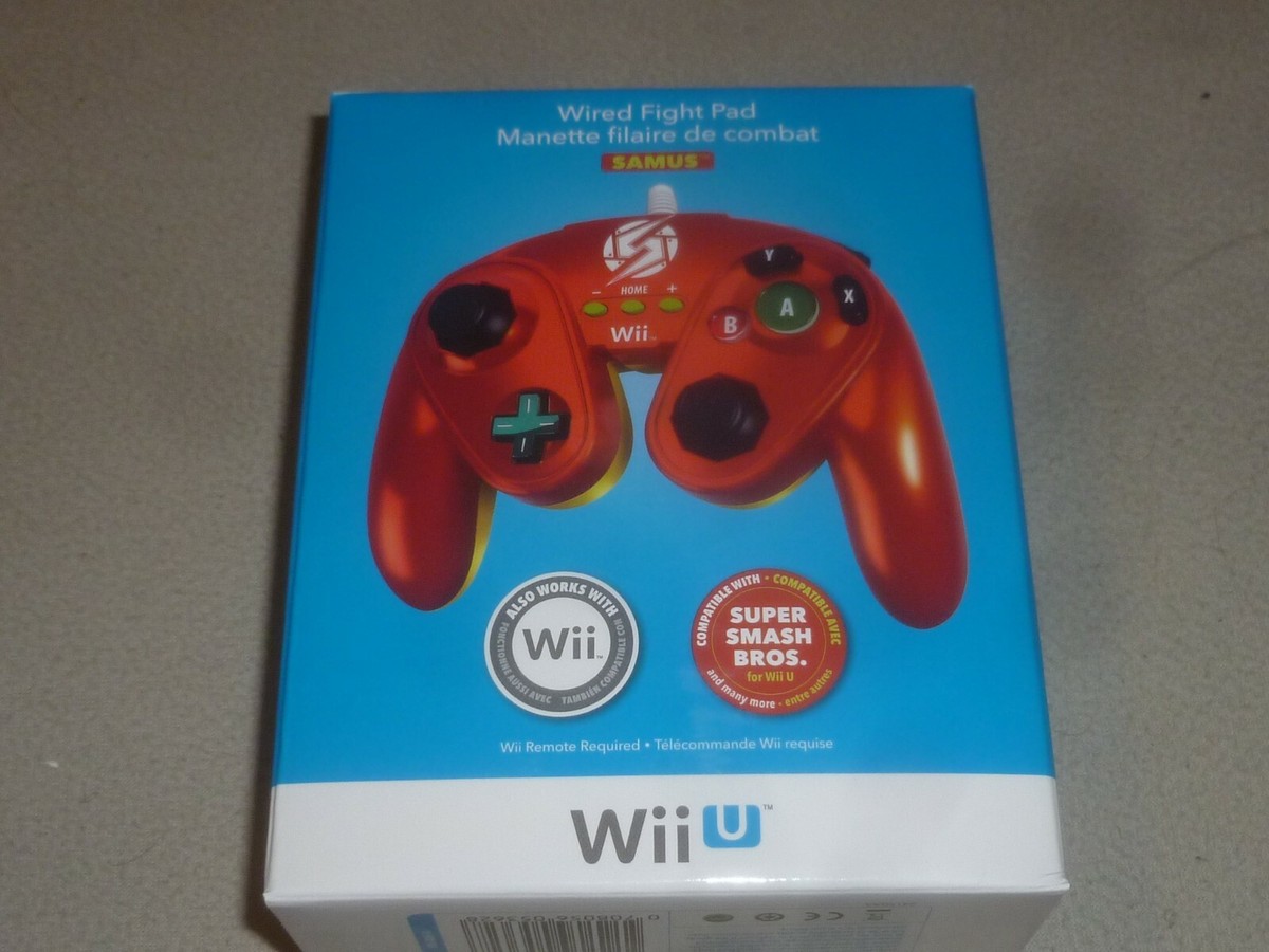 NEW NINTENDO Wii U REMOTE WIRED FIGHT CONTROLLER METROID