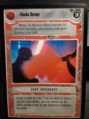 Decipher Star Wars Cloud City CCG RARE UNPLAYED BB Smoke Screen