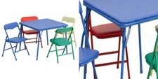 flash furniture kids colorful 5 piece folding table and chair set