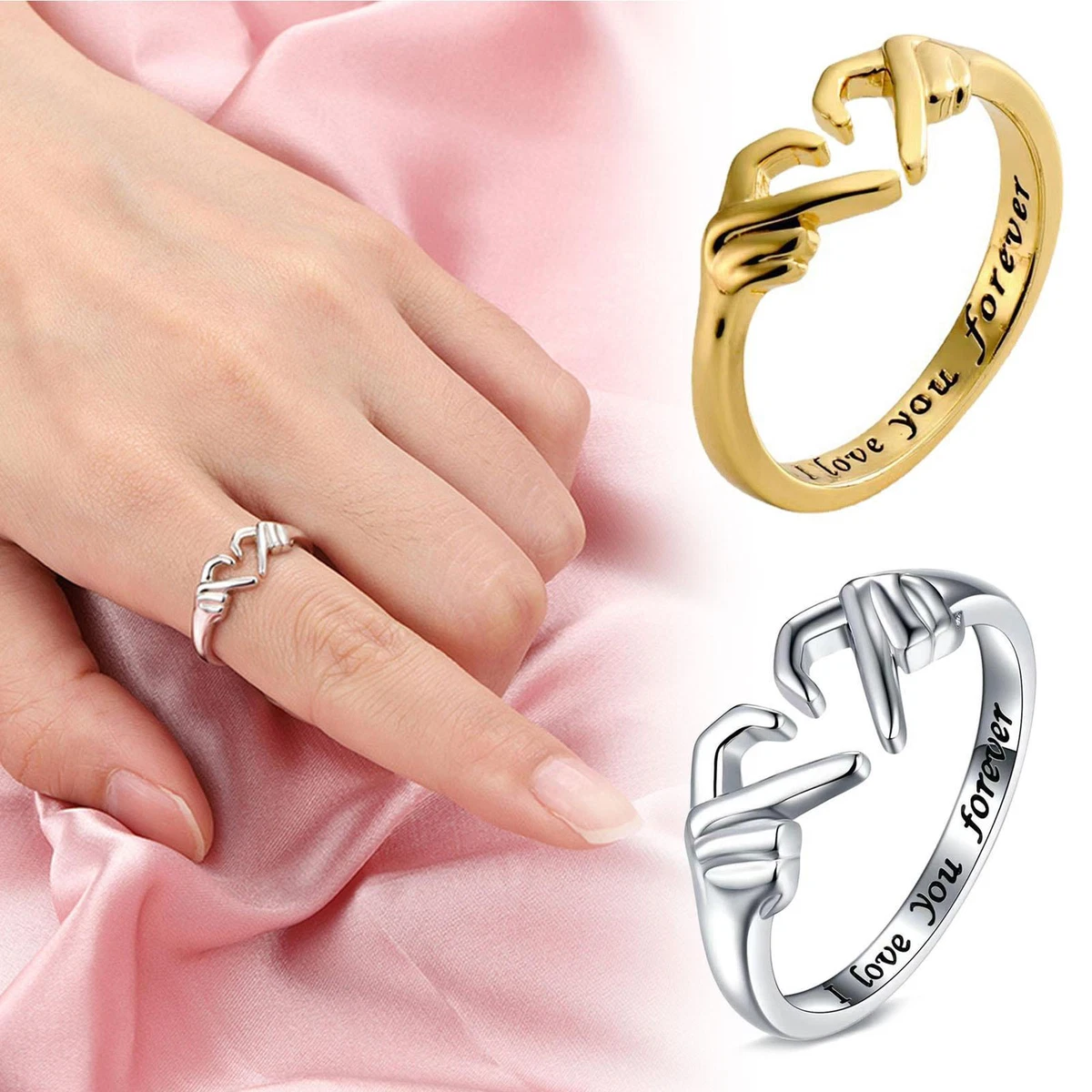 Women s Silver Claddagh Rings 925 Sterling Silver Ring I Love You