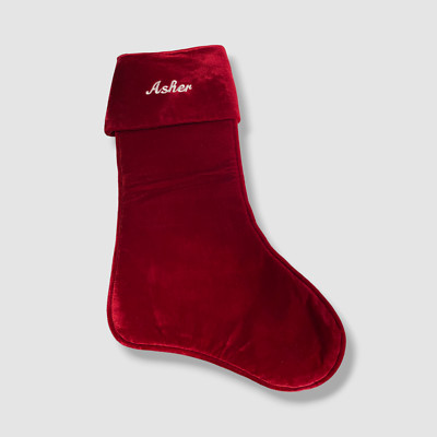 $88 D.Stevens Red Velvet ''Asher'' Christmas Stocking 23''