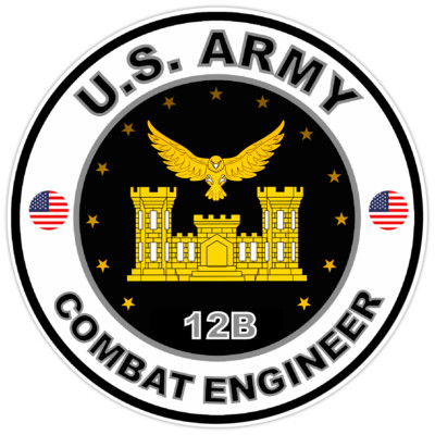 United States Army Combat Engineer Bumper Sticker Military Soldier ...