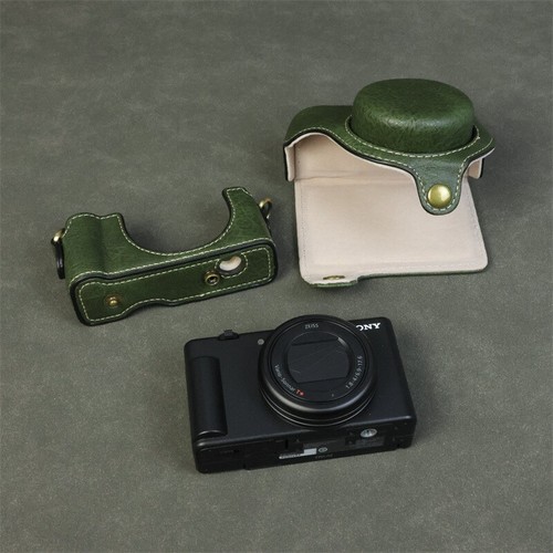 PU Leather Camera Bag Pouch Case Cover With Strap for Sony ZV-1F ZV-1 II ZV1 - Picture 5 of 39