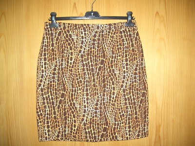 Rock-Leomuster Brauntöne Gr. 40 -elastisch getragen-gepflegt-modisch-unisex-toll