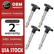 Pack of 4 Ignition Coils for Volkswagen Beetle Golf Jetta Passat Rabbit  Audi