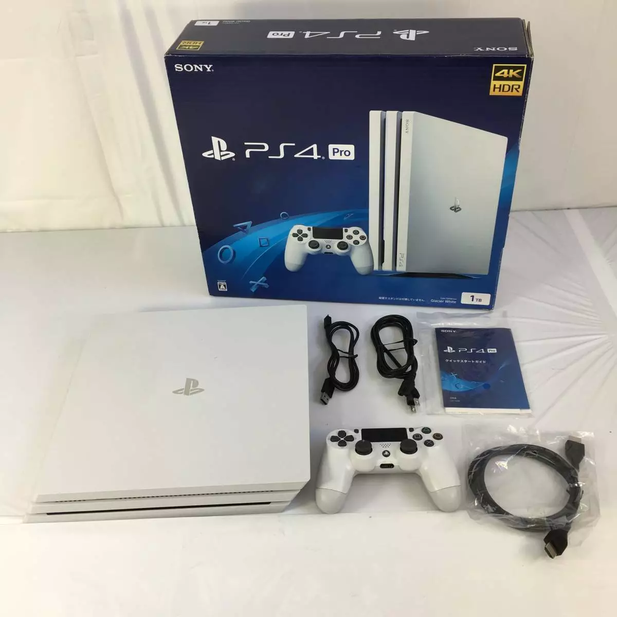 Gavmild Forestående Jeg har en engelskundervisning PS4 Glacier white Pro 1TB Console Box Sony PlayStation 4 [BX] | eBay