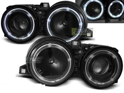 Faros delanteros for BMW E30 82-94 Angel Eyes Black Envío gratis LPBM18WL XINO A