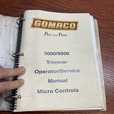 #ad Gomaco 9000 9500 Trimmer Operator Service Manual GT17 19 Trimmerhead Gearbox $31.29