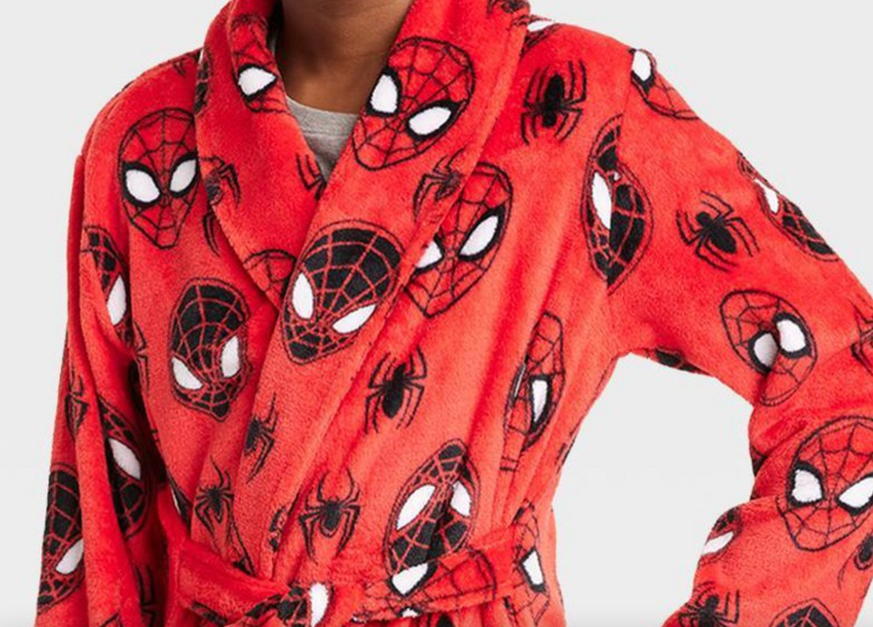 Marvel Robe Marvel Spiderman Fleece Robe One Piece Pajama Boy 4 5 6 8 10 12 14 ...