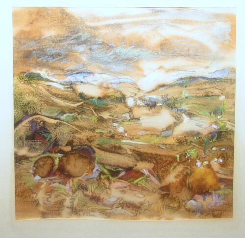 Mary Shore 1970s Mixed Media Abstract Landscape Listed Gloucester Masschusetts - Picture 2 of 6