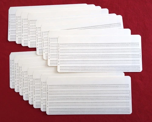 _Cartes Informatique 80 Colonnes - Lot de 16 cartes neuves non-perforées