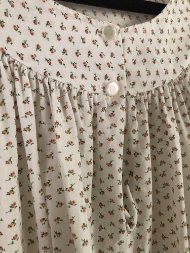 Vintage Size 12 Floral Cotton Night Dress - Modern Day Size 6 - 8 Ladies Prarie - Picture 2 of 5