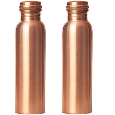 Xtrandz 100% Pure Leek Proof Copper Bottle (1000ml) With Ayurveda Benifits 2 PCS