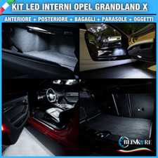 KIT LED INTERNI COLORE BIANCO ABITACOLO OPEL GRANDLAND X LUCI CANBUS NO ERRORE