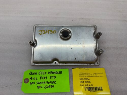 05 06 JEEP WRANGLER TJ 4.0 MANUAL TRANS ENGINE COMPUTER ECM ECU PCM P56044709AC - Picture 5 of 9