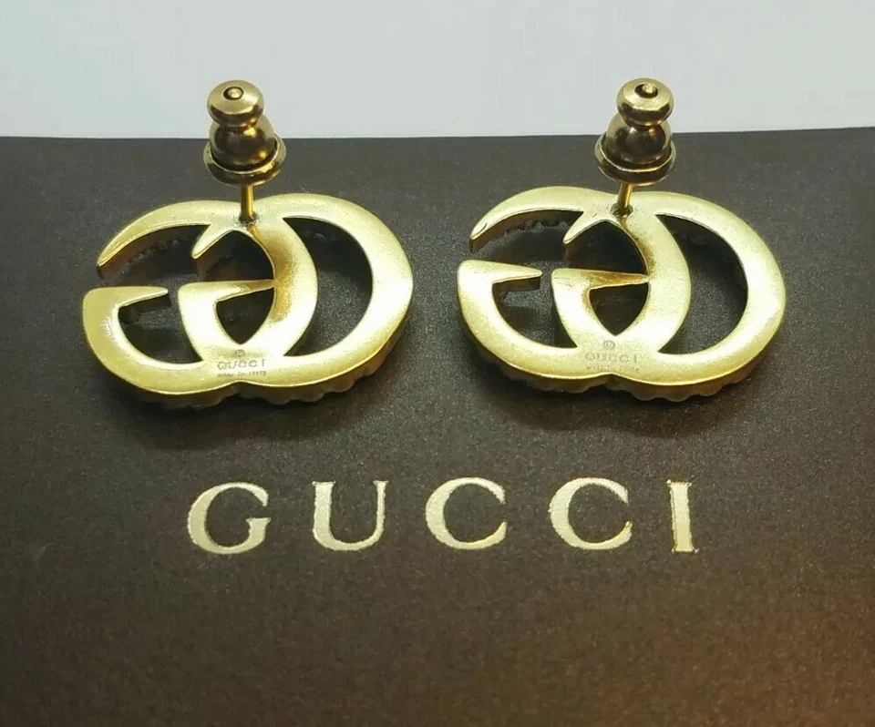 GUCCI CRYSTAL GG EARRINGS - Box & Dust Pouch included  - Image 2 of 2