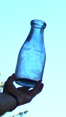 Kalamazoo Creamery Co. Embossed Quart Milk Bottle - Kalamazoo, Mich. Mi. c. 1910