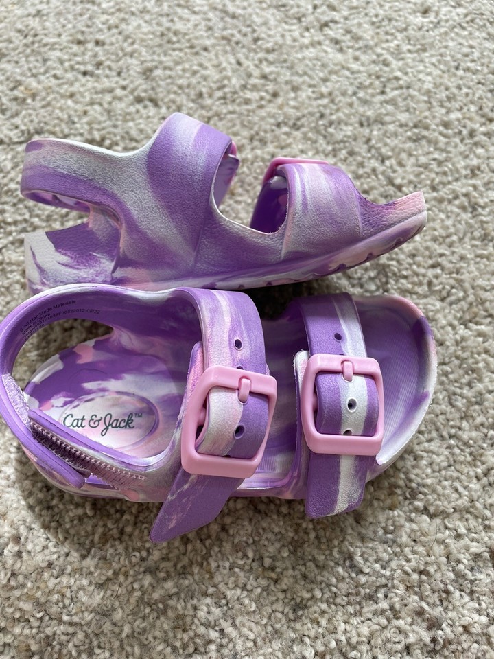 Toddler Ade SlipOn Footbed Sandals Purple 6T Cat & Jack eBay