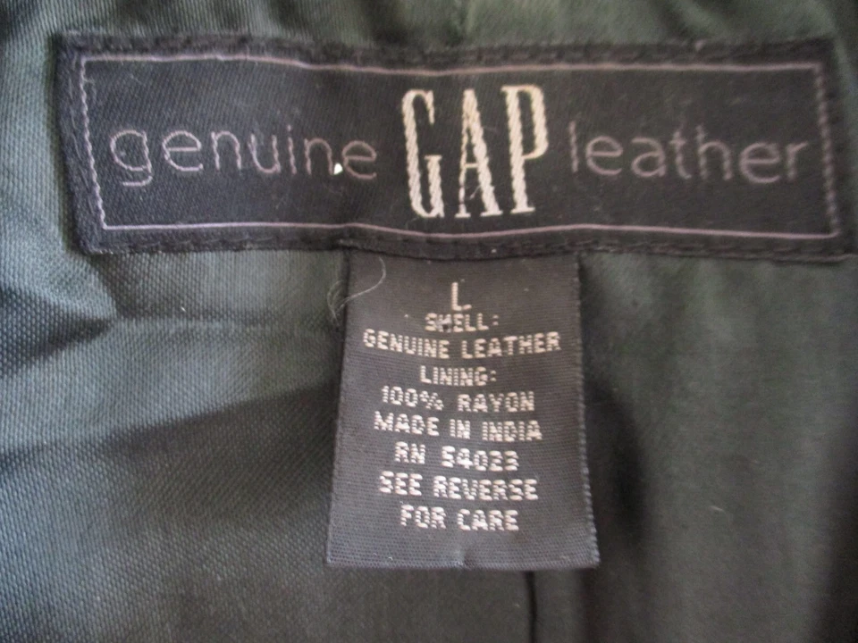 VINTAGE GAP LEATHER JACKET LARGE WOMEN DARK BROWN LEATHER - Image 4 of 4