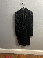 Cache Black Velvet With Bling Dress Womens Size 00