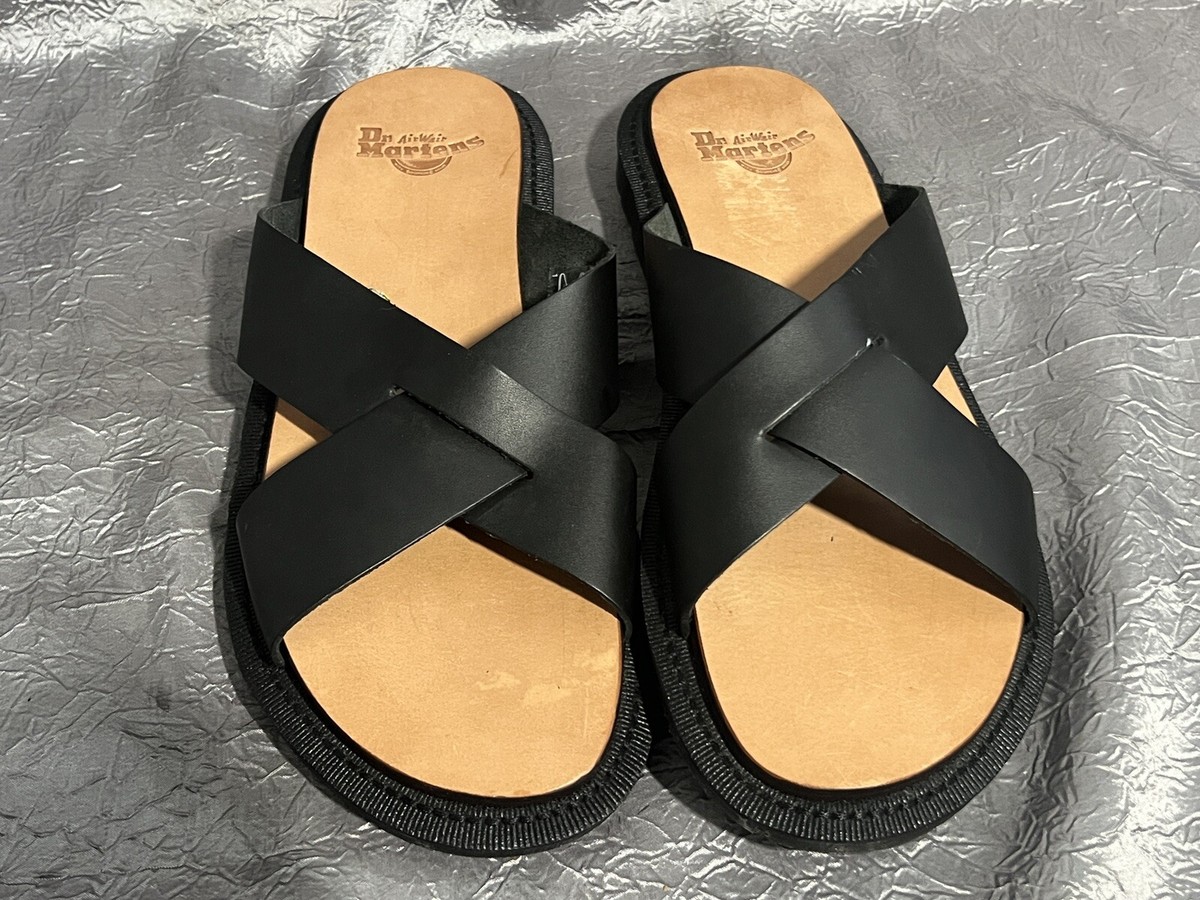 Dr. Martens Soft Leather Platt Slip On Sandals In Black Mens  display picture 1