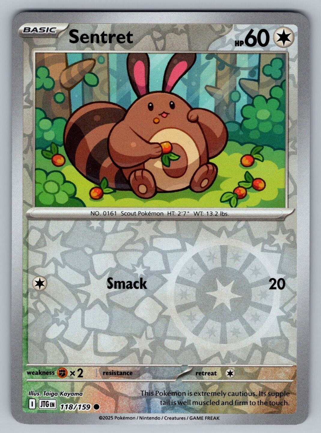 Sentret - Reverse Holo - 118/159 - Journey Together - Pokemon - NM/M