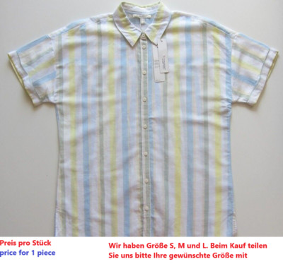 Esprit - Ladies - Blouse - S, M, L - NEW - Linen Blend - Wide Fit