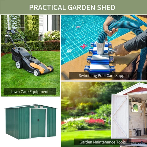 Metal Garden Shed 6 X 4, 8 X 4, 8 X 6, 10 X 8 Garden Storage WITH FREE BASE New - Picture 11 of 58