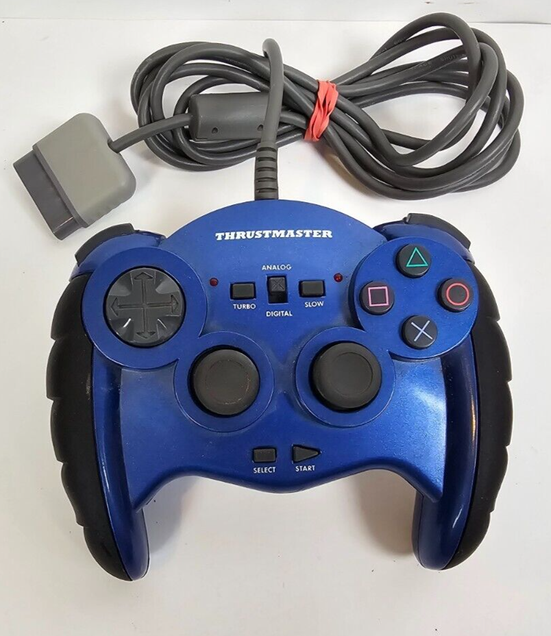 Wired Playstation 1, PS1 Thrustmaster Shockhammer Controller - Tested Wired Playstation 1, PS1 Thrustmaster Shockhammer Controller - Tested