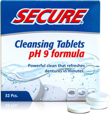 Daily Cleansing Tablets - Ph 9 Formula Thoroughly Cleans Dentures - Fights Odors