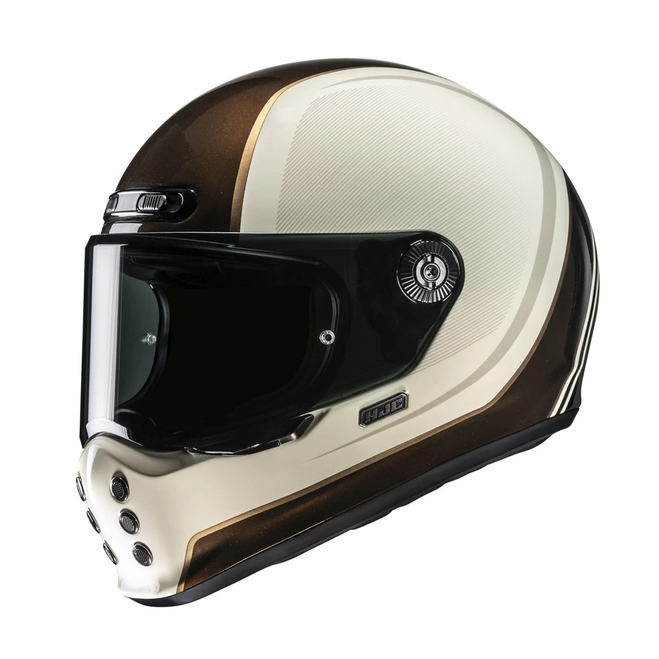 HJC V10 Hodu MC-9 Retro Motorrad Helm beige/braun 58/59-L klassischer helmet - Bild 1 von 1