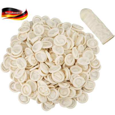 Antistatische Latex Fingerlinge set für Kosmetik Medizin Schutz, 200 Stück