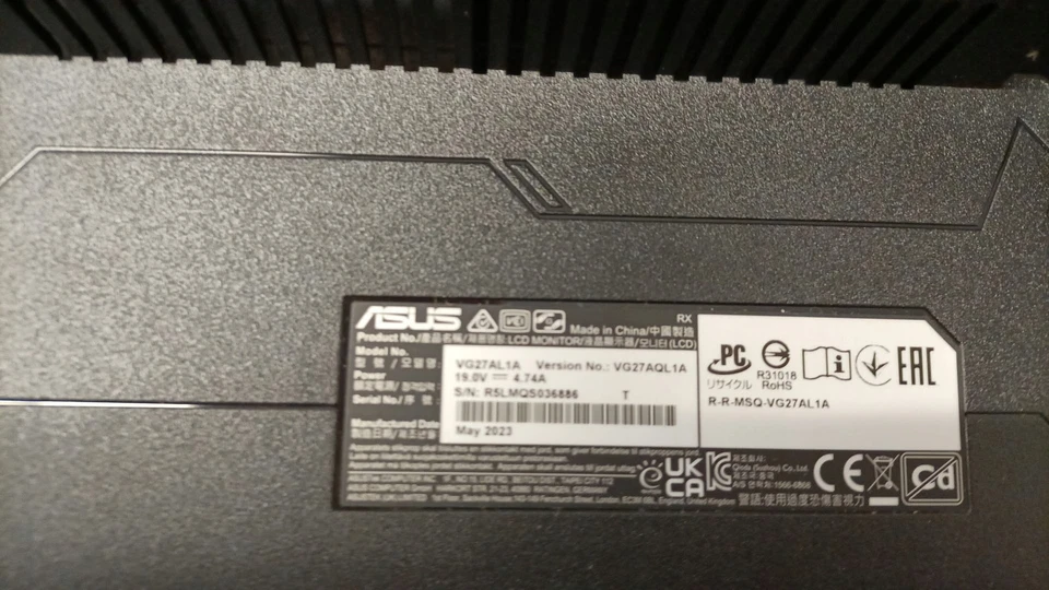 DEFEKT ASUS TUF Gaming VG27AQL1A WQHD-Monitor 27 Felder - Bild 3 von 4