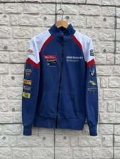 BMW Motorrad Motorsport Racing Jacket Leitwolf Team Wear Men's Medium Blue Zip