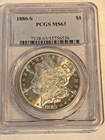 1880 S Morgan Silver Dollar PCGS MS63 GRADED SAN FRANCISCO