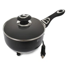 12V Cooking Pot with Cover – Universal for Most Vehicles, Non-Stick Surface, ...