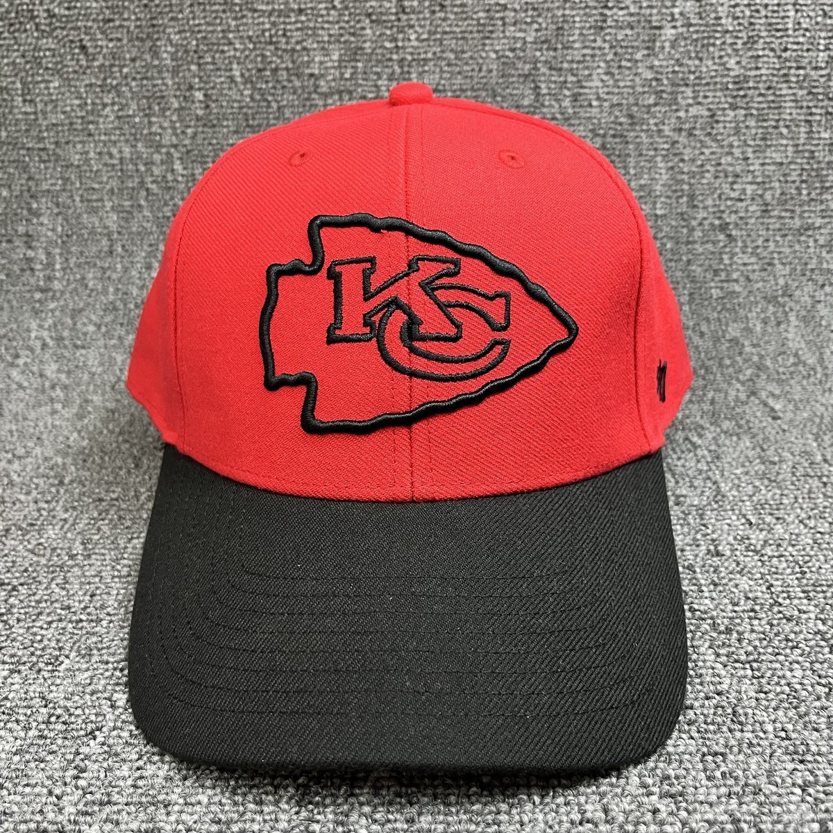 Kansas City Chiefs '47 Brand MVP Hat Red Black Adjustable NFL Strapback Cap