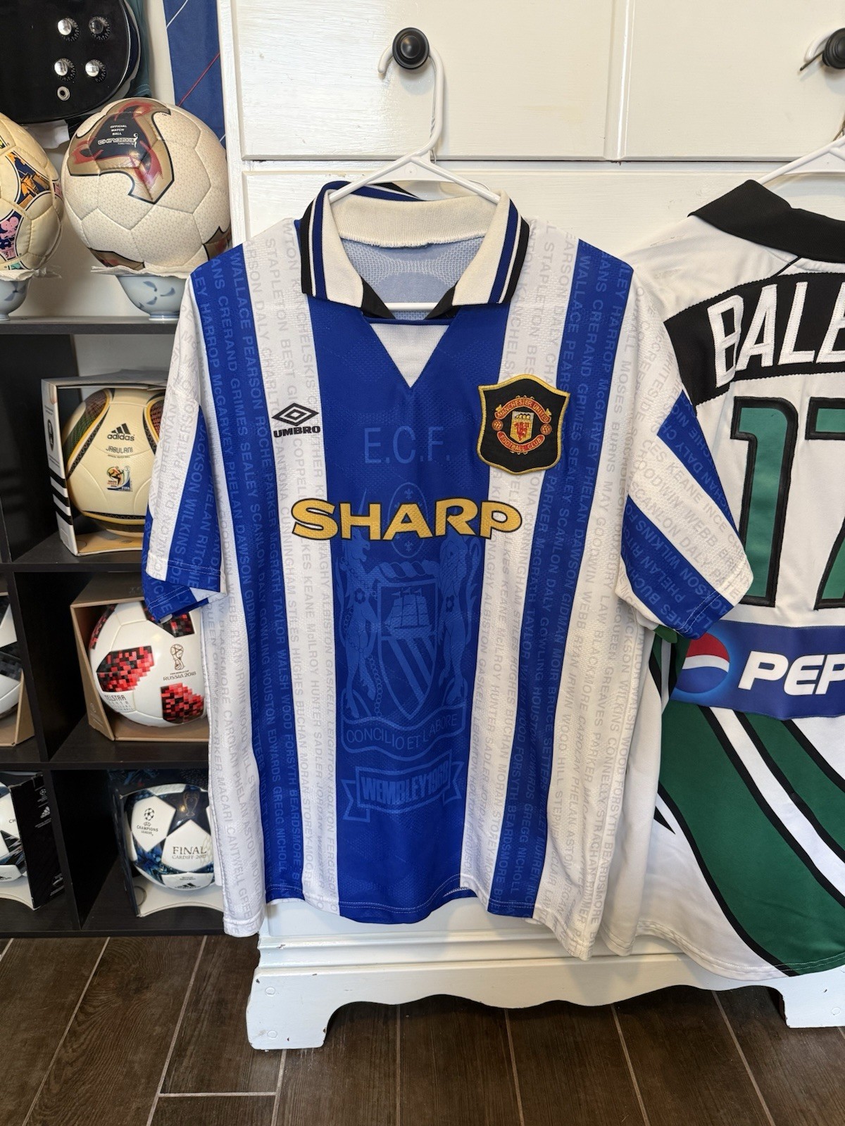 Vintage Umbro Rare 1995 Manchester United Third Soccer Jersey Original