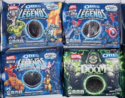 MARVEL Oreo STUF OF DOOM & Stuf of Legends cookies 1-4 packs collect them all